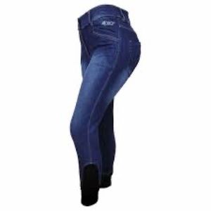 OEQ Denim Full Seat Breeches- Dark Wash